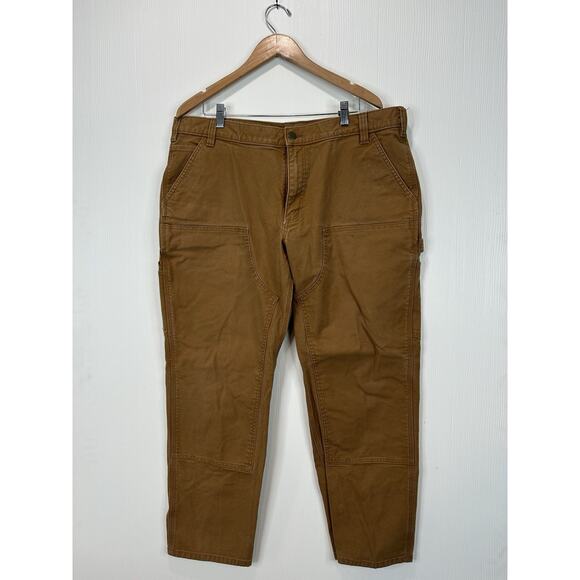 Carhartt Other - Vintage Carhartt Canvas Workwear Double Knee Carpenter Pants Size 40x30 Beige